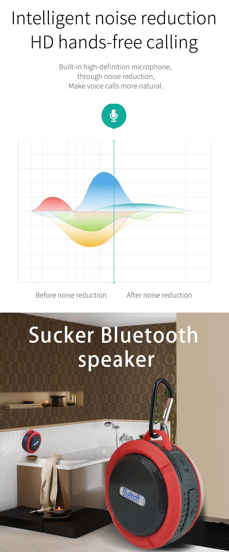 Mini BT Outdoor Waterproof Microphone Amplifier OEM Hook Speaker Blue Tooth Portable Wireless Bluetooth Speaker - ANKUX.COM