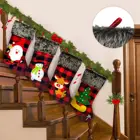 Pack Holiday Christmas Stockings 4 Pack Large 18.7 " Cute Snowman Elk Christmas Tree For Family Holiday Party