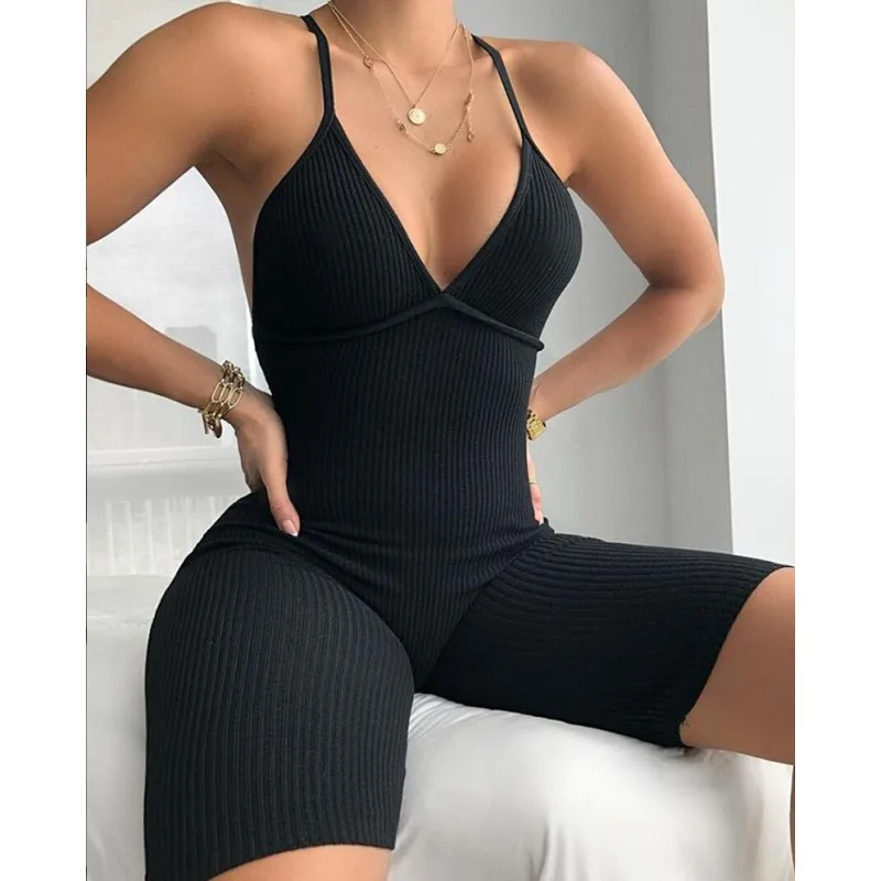 Skinny sexy jumpsuit women active wear summer ribbed 2020 sleeveless streetwear outfit fitness backless B238
Skinny sexy jumpsuit women active wear summer ribbed 2020 sleeveless streetwear outfit fitness backless B238