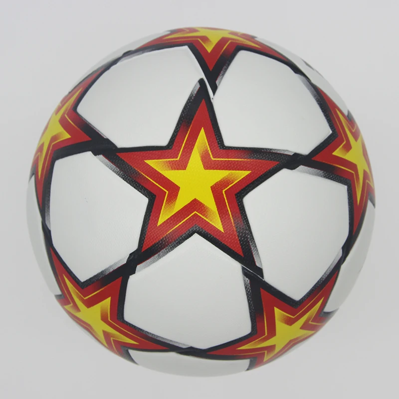 2021-2022 Match Soccer Ball Red Yellow Star PU Seamless Football Training Soccer Balls
2021-2022 Match Soccer Ball Red Yellow Star PU Seamless Football Training Soccer Balls