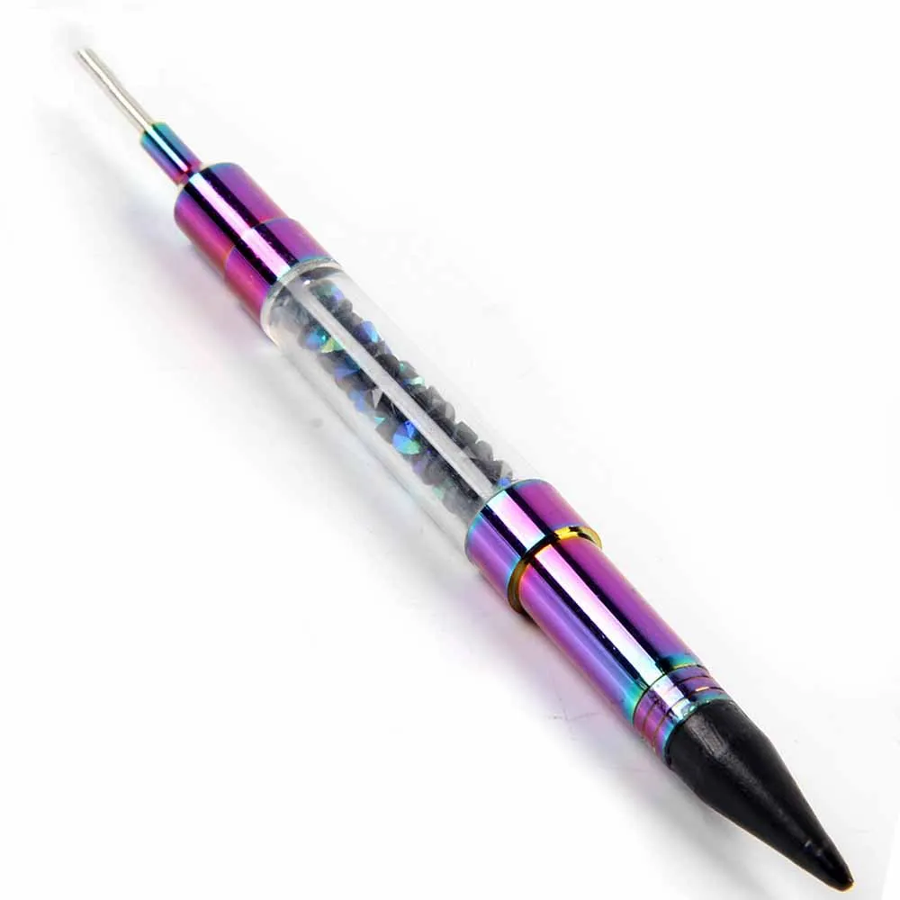 

Dual-ended Nail Dotting Pen Crystal Beads Manicure Nail Art Tool Handle Rhinestone Studs Picker Wax Pencil, Picture