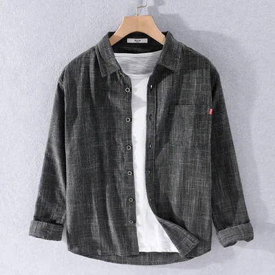 Four seasons men's long-sleeved shirt Japanese fresh art shirt simple fashion handsome jacket, Custom color
Four seasons men's long-sleeved shirt Japanese fresh art shirt simple fashion handsome jacket, Custom color
