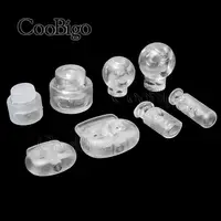 

Plastic Cord Lock Stopper Cord Ends Toggles Clip Buckle Transparent Clear Frost Shoelace Sportswear DIY Bag Accessories #FLS003