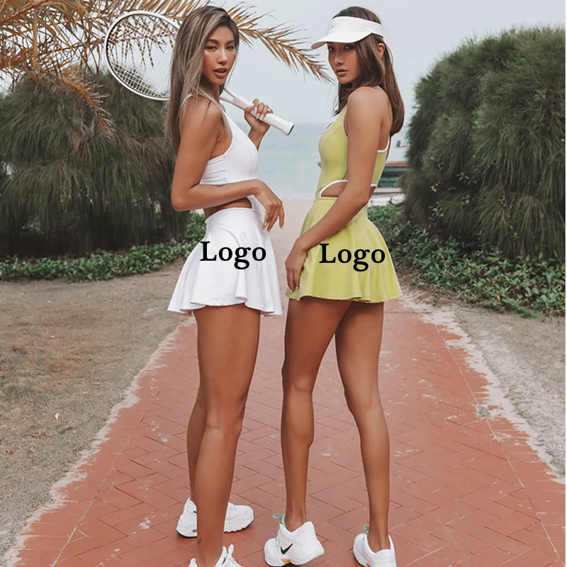 Custom Logo vestido de tenis skirt one-piece sexy golf tennis wear high stretch activewear sportswear fitness women tennis dress
Custom Logo vestido de tenis skirt one-piece sexy golf tennis wear high stretch activewear sportswear fitness women tennis dress