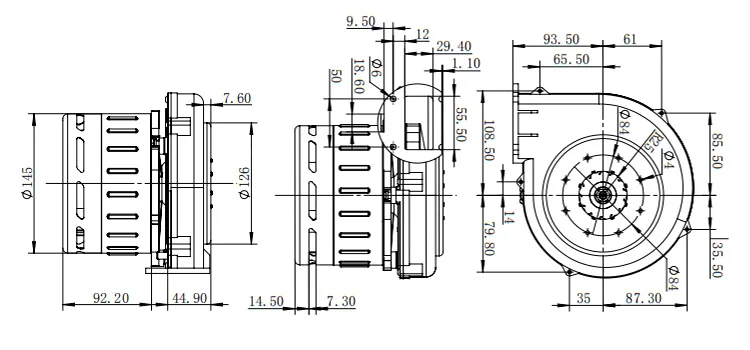Turbine Vacuum Blowergas, 1200W, 220V, 110V - detail 6