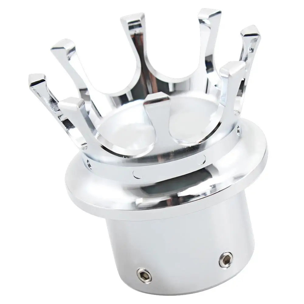 Motorcycle Front Axle Nut Covers Bolt Cap Chrome Black Crown Aluminum For Harley Sportster XL883 XL1200 Dyna Touring V-Rod CVO