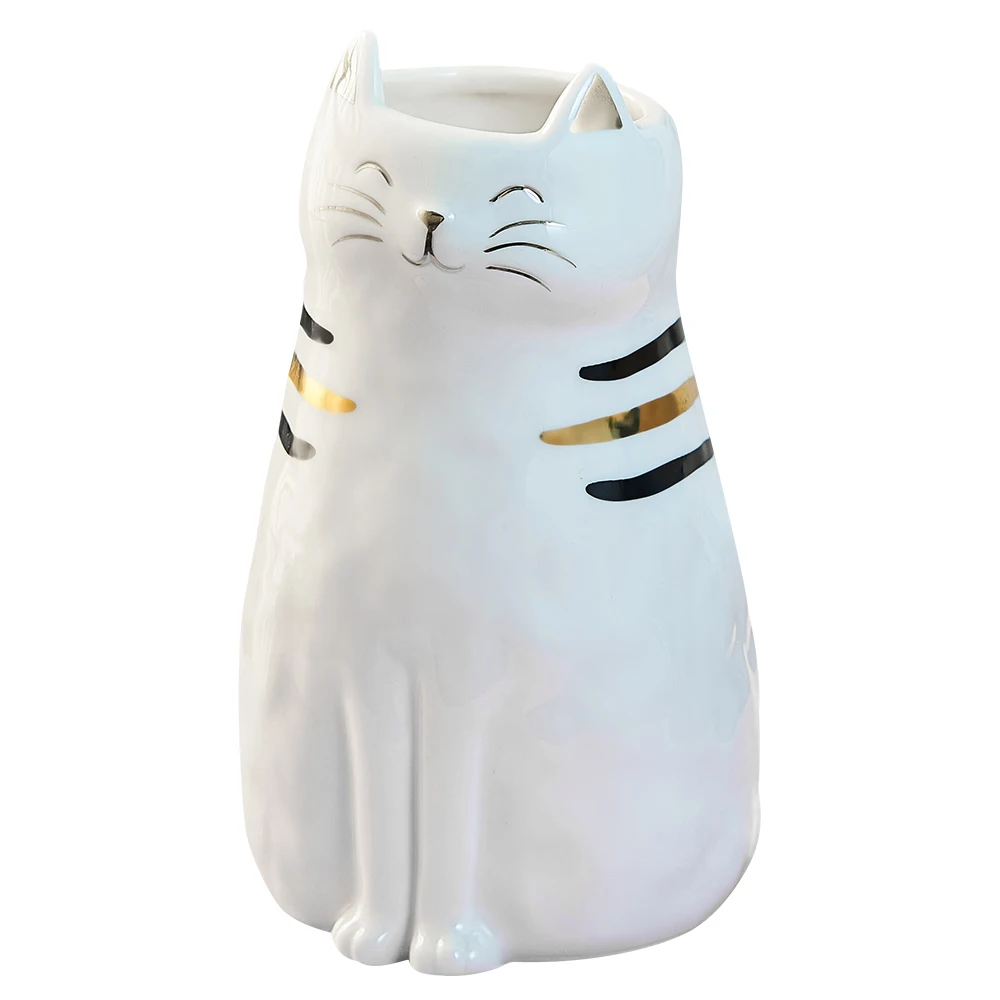 Home Living Room Decoration Simulation Cute Ceramic Cat Vase Bedroom Decorative Vase Home Decoration Accessories Nordic Vase 
Home Living Room Decoration Simulation Cute Ceramic Cat Vase Bedroom Decorative Vase Home Decoration Accessories Nordic Vase