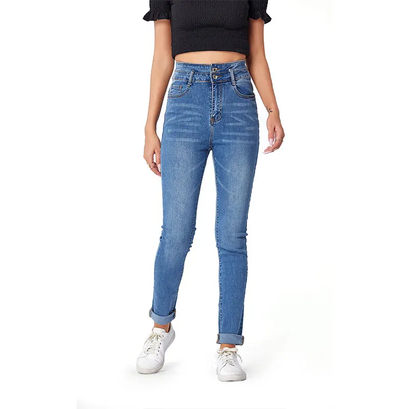 European and American fashion women's jeans high waist slim pants pencil pants, Customized color
European and American fashion women's jeans high waist slim pants pencil pants, Customized color