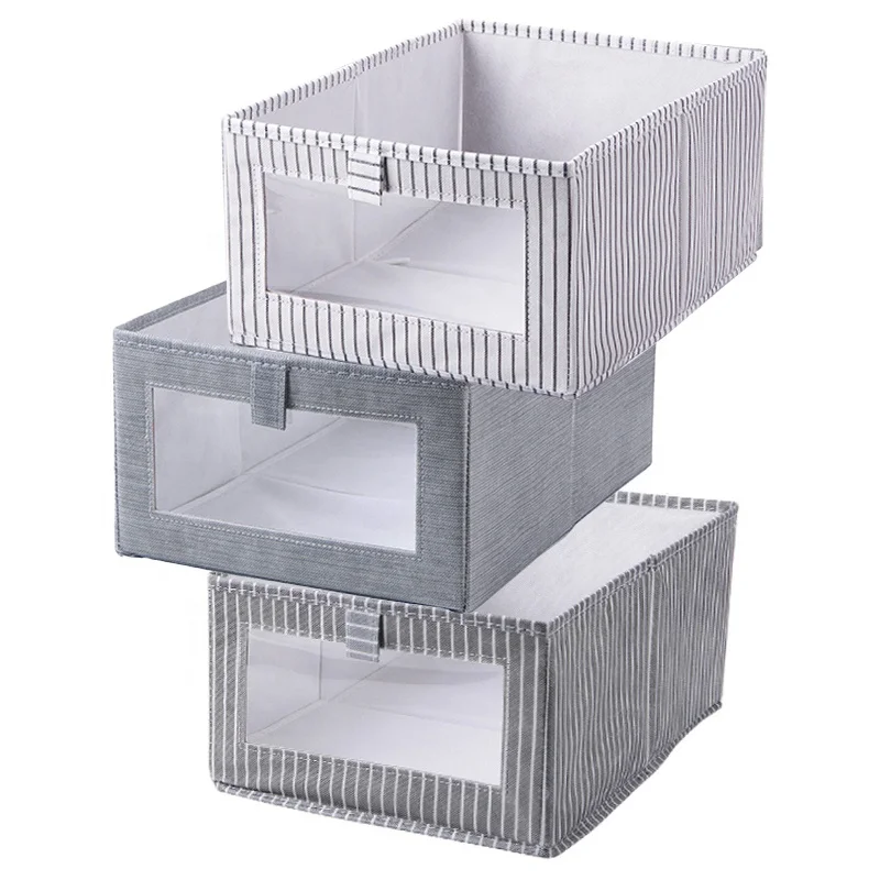 Foldable Linen Non-woven Storage Bins Drawer Organizer Baskets with Visual Window and Handle for Clothes Toys
Foldable Linen Non-woven Storage Bins Drawer Organizer Baskets with Visual Window and Handle for Clothes Toys