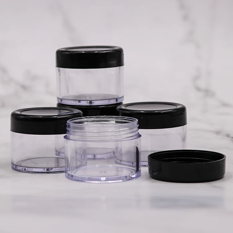 Factory Wholesales 15g portable cream bottle packaging Empty Plastic Face Cream Cosmetic Container Jar, Transparent and black or customzied
Factory Wholesales 15g portable cream bottle packaging Empty Plastic Face Cream Cosmetic Container Jar, Transparent and black or customzied