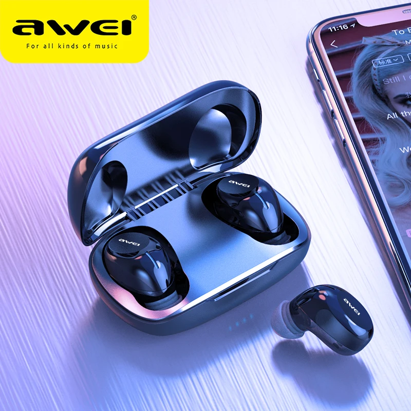 New Arrival AWEI T20 TWS Ear phone True wireless bluetooth headphone mobile earphone wholesale
New Arrival AWEI T20 TWS Ear phone True wireless bluetooth headphone mobile earphone wholesale