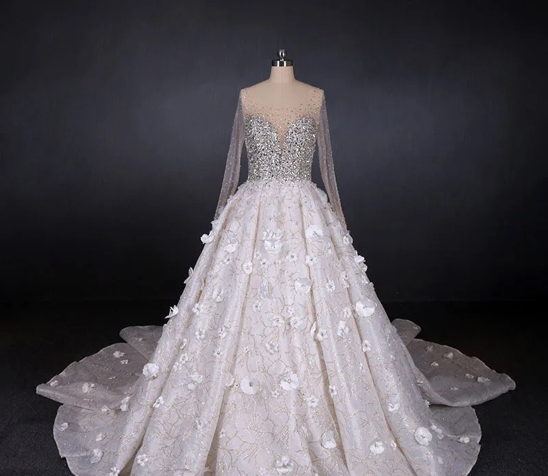 2021 Factory Gorgeous Crystal Beaded Luxury with Long Train Wedding Dresses Bridal Gown Crystal Wedding Dress, Picture
2021 Factory Gorgeous Crystal Beaded Luxury with Long Train Wedding Dresses Bridal Gown Crystal Wedding Dress, Picture