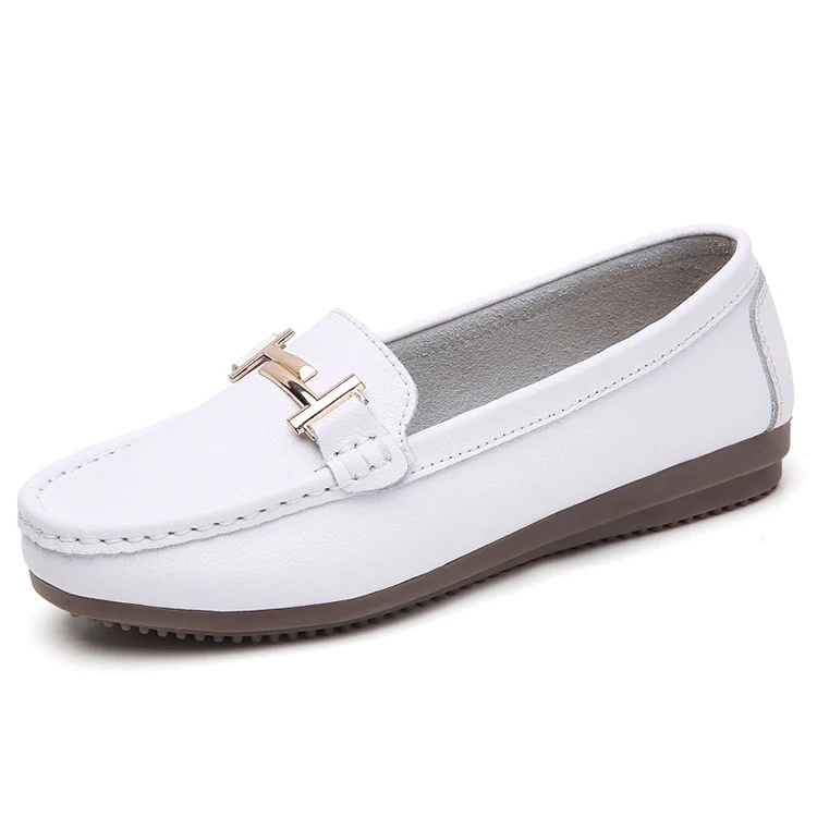 

Oem Odm Spring And Autumn Female Leather Flats Woman Shoe Wholesale Loafers Ladies Mocassin Casual Flat Shoes For Women