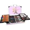 145-piece Painting Art Set Stationery for Kids with PINK Aluminum Case