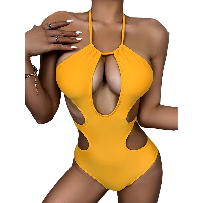 custom logo label tag Amazon yellow one piece swimwear 2021 cut out swimsuit women's designer beach wear, Solid
custom logo label tag Amazon yellow one piece swimwear 2021 cut out swimsuit women's designer beach wear, Solid