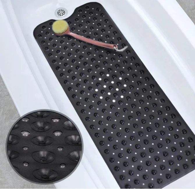 Washable Large Non Slip Fast Drying Premium Pvc Bath Shower Mat Foot Massage Pad With Strong Suction Cups And Drain Holes, Black, white, blue, gray, customized
Washable Large Non Slip Fast Drying Premium Pvc Bath Shower Mat Foot Massage Pad With Strong Suction Cups And Drain Holes, Black, white, blue, gray, customized
