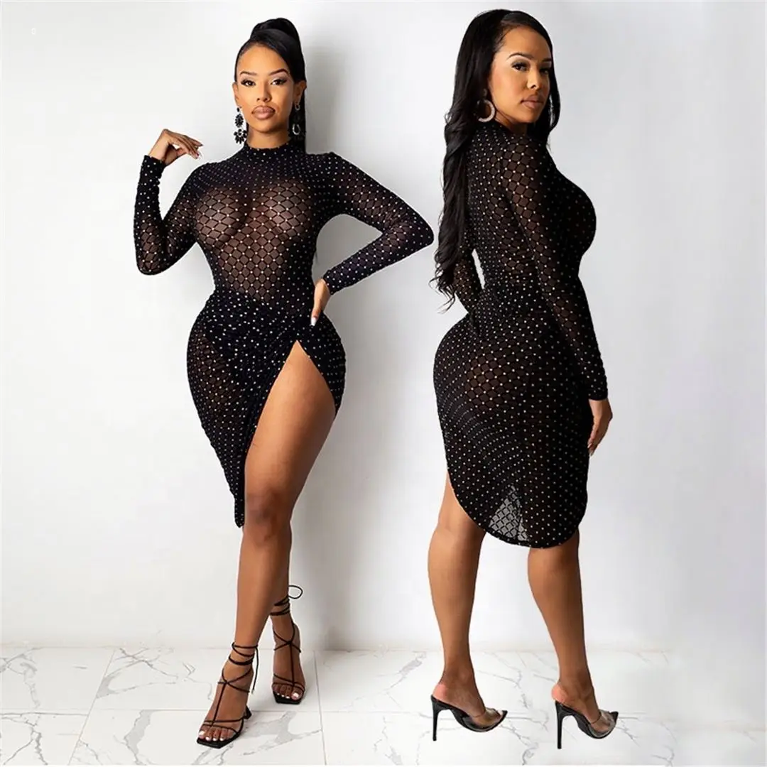Fashion Goth Black Autumn Elegant Women Sexy Bodycon Mesh Club Wear Y2k Sequin Dress
Fashion Goth Black Autumn Elegant Women Sexy Bodycon Mesh Club Wear Y2k Sequin Dress