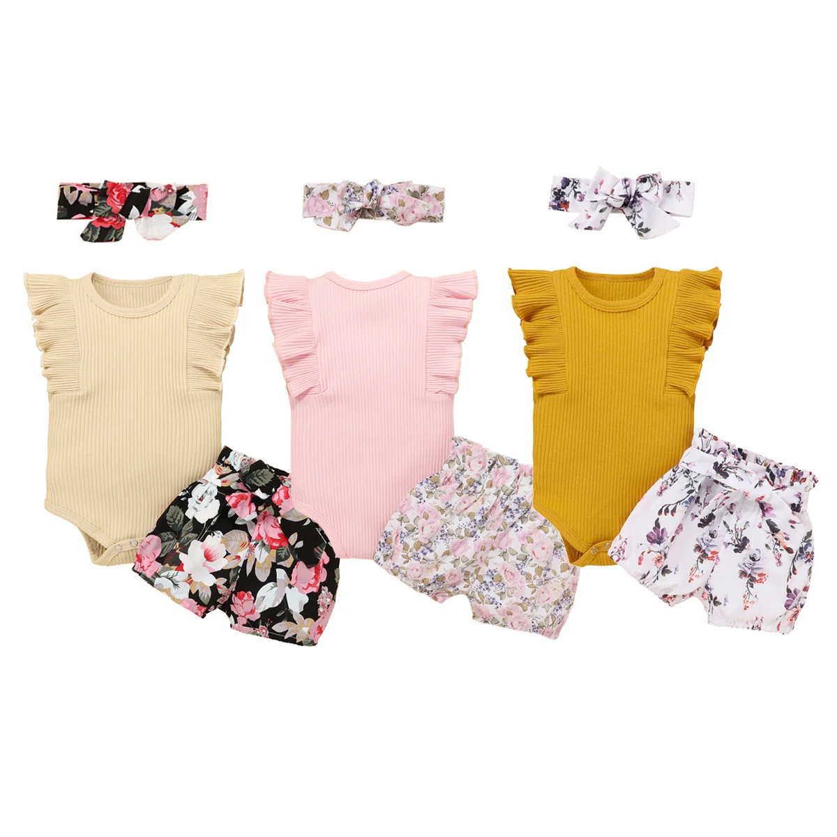 baby romper ins floral 3 pieces set summer ribbed sleeveless baby girl rompers set
baby romper ins floral 3 pieces set summer ribbed sleeveless baby girl rompers set