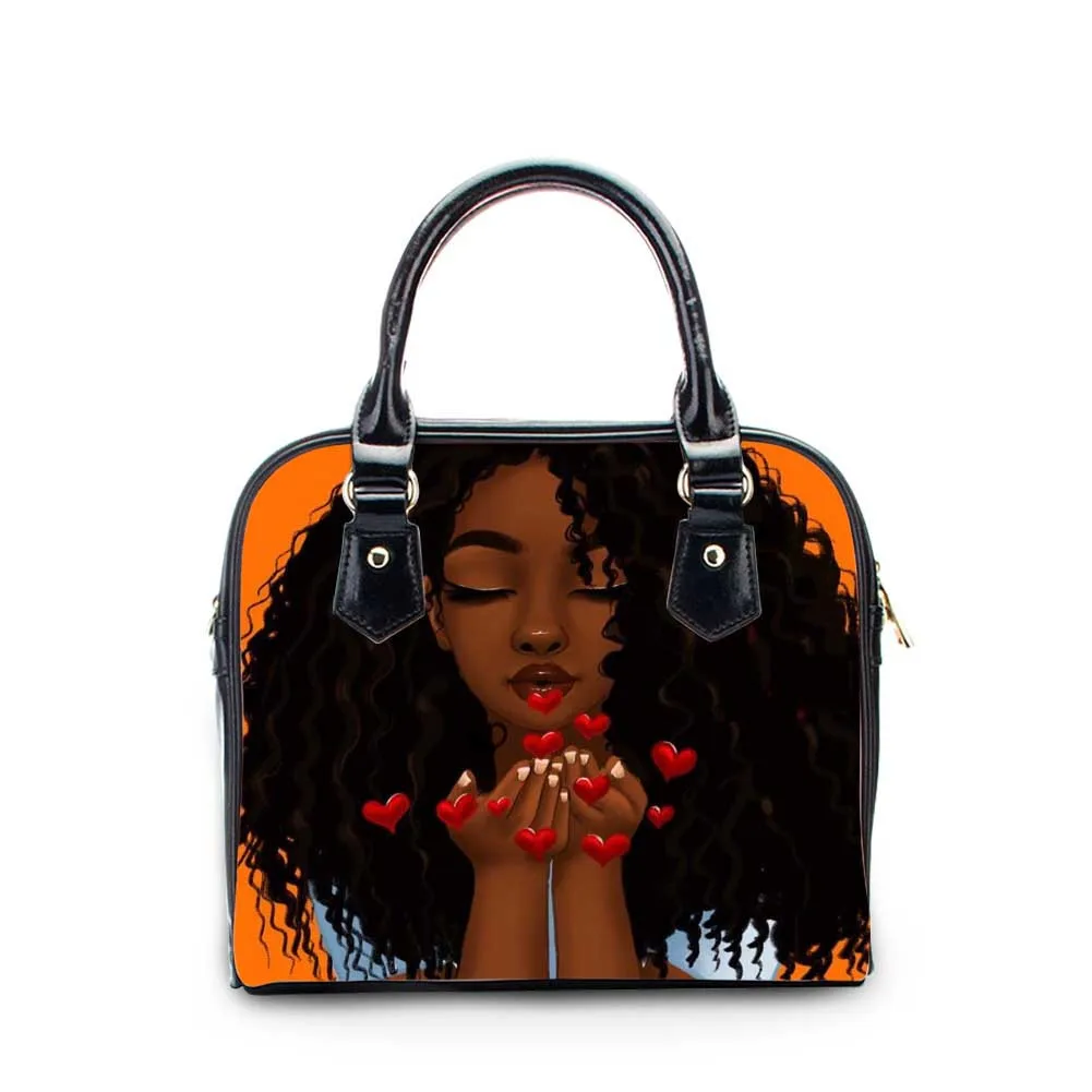 Handbags Women Luxury Hand Bag Black Art African Girls Print Totes Ladies PU Leather Shoulder Crossbody Bag Feminine, Customized
Handbags Women Luxury Hand Bag Black Art African Girls Print Totes Ladies PU Leather Shoulder Crossbody Bag Feminine, Customized