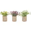 Elegant style hot sale artificial mini bonsai with flower in pot likelife synthetic mini plant for living room
