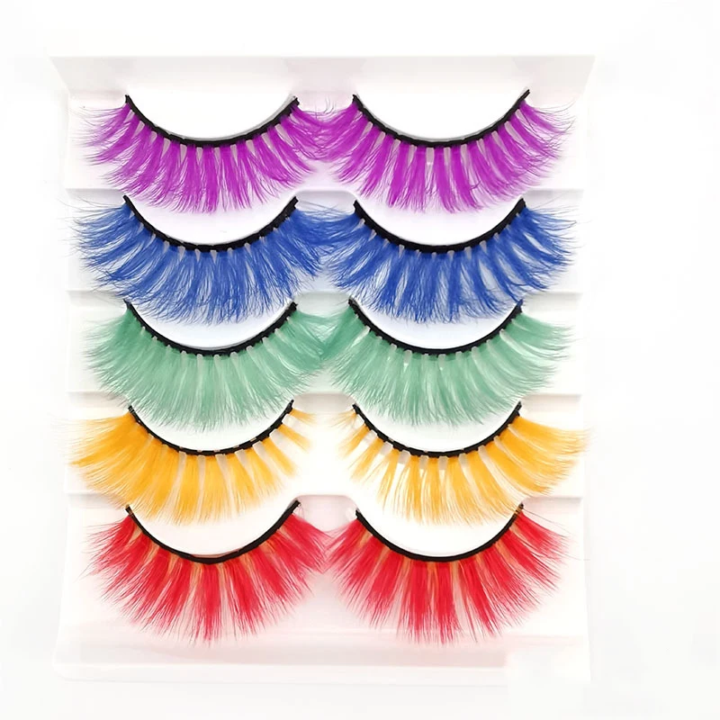 colored eyelash strips 5 pairs lashes colored mink eyelashes with private label lash trays wholesale lash boxes
colored eyelash strips 5 pairs lashes colored mink eyelashes with private label lash trays wholesale lash boxes