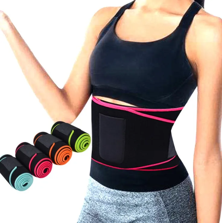 Top quality Adjustable Fitness Neoprene Sweat Sports Safety Waist Trainer Support Trimmer Slimming Belt, Black;blue;green;rose;yellow
Top quality Adjustable Fitness Neoprene Sweat Sports Safety Waist Trainer Support Trimmer Slimming Belt, Black;blue;green;rose;yellow