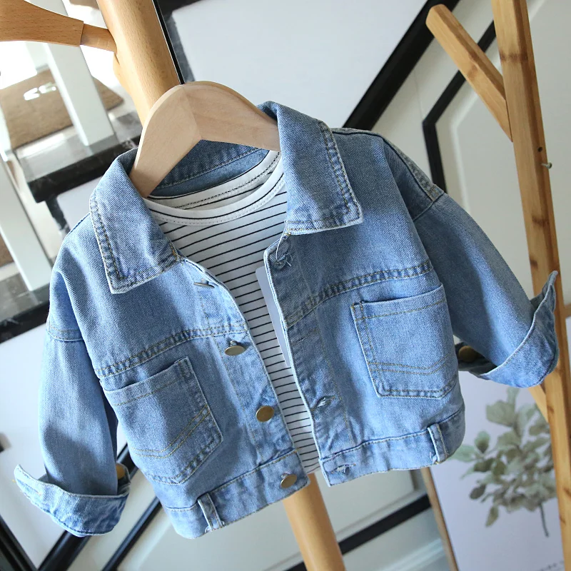 Autumn children's clothing baby denim jacket baby spring and autumn denim jacket, As shown
Autumn children's clothing baby denim jacket baby spring and autumn denim jacket, As shown