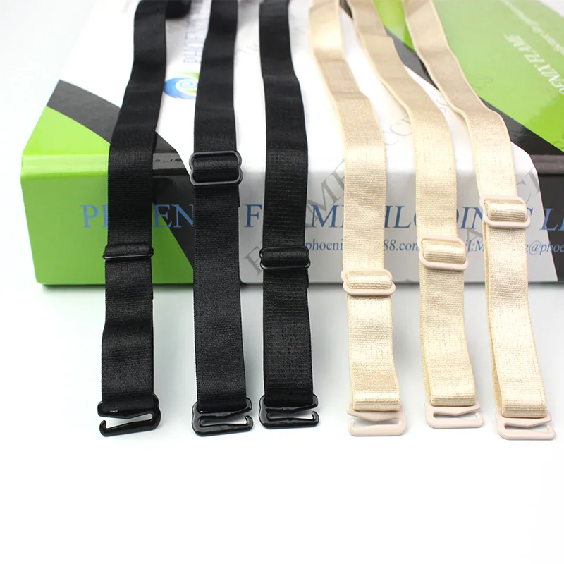 Wholesale underwear elastic shoulder tape removable adjustable back strap holder non-slip bra straps with ring and slider buckle, Black, white and nature color
Wholesale underwear elastic shoulder tape removable adjustable back strap holder non-slip bra straps with ring and slider buckle, Black, white and nature color