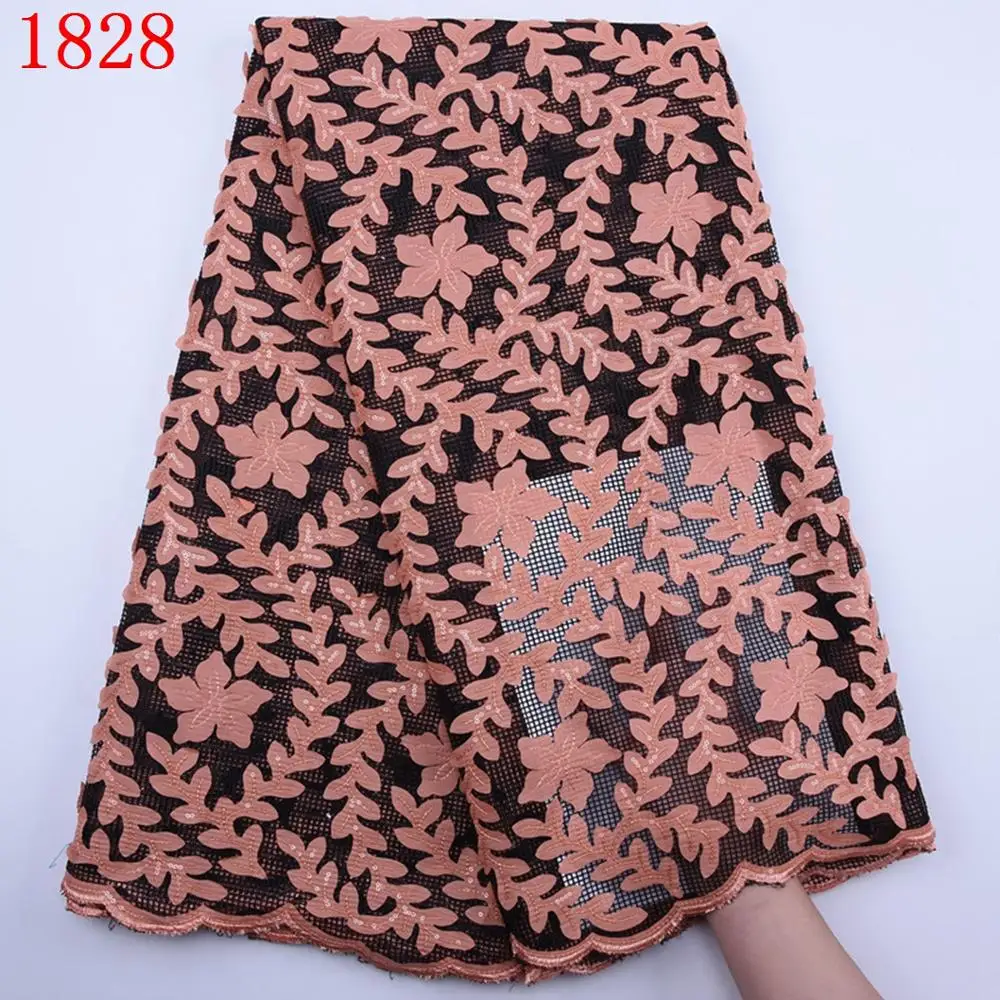 High Quality African Lace Fabric With Stones Embroidery Nigerian Lace Fabric For Party Or Wedding 1828
High Quality African Lace Fabric With Stones Embroidery Nigerian Lace Fabric For Party Or Wedding 1828