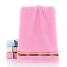 Good Water Absorption Sauna Towel, Pink 100% Organic Cotton Beach Towel Hand Towel