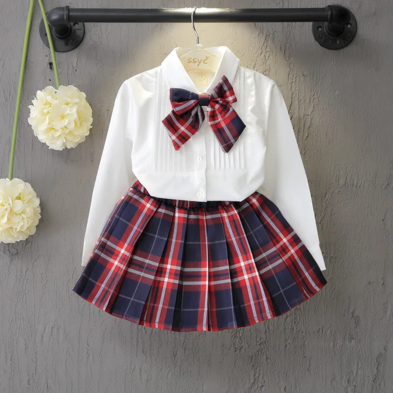 2020 spring new girls performance dress solid color shirt and plaid pleated skirt two-piece school uniform
2020 spring new girls performance dress solid color shirt and plaid pleated skirt two-piece school uniform
