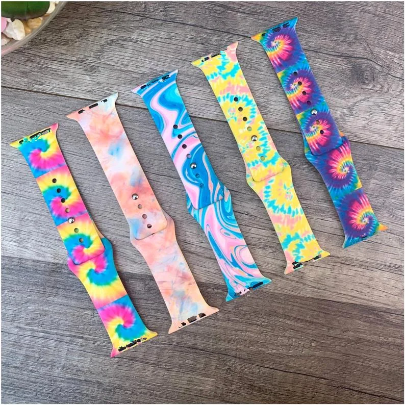 HuaMJ Thin Tie Dye Colors Printing Watch Band 38mm 40mm Custom Tie Dye watch strap for apple watch straps correa de reloj iphone
HuaMJ Thin Tie Dye Colors Printing Watch Band 38mm 40mm Custom Tie Dye watch strap for apple watch straps correa de reloj iphone