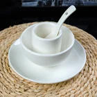 Wholesale Restaurant Porcelain Dinnerware Set Factory Hotel Luxury Porcelain Ceramic White Dinner Tableware Set