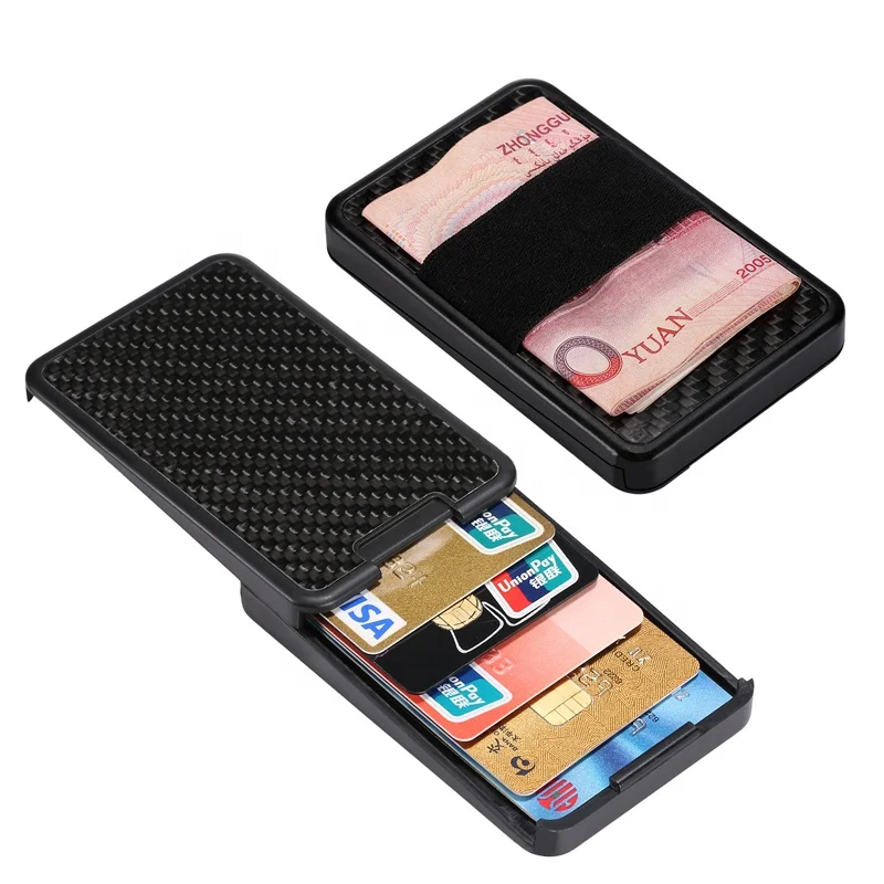 Minimalist Carbon Fiber Wallet RFID Blocking Card Coin Holder Slide Wallet with Money Clip Front Pocket Wallets for Men, Black
Minimalist Carbon Fiber Wallet RFID Blocking Card Coin Holder Slide Wallet with Money Clip Front Pocket Wallets for Men, Black