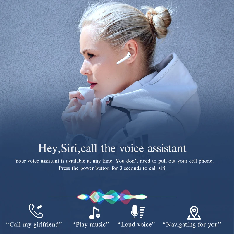 Mini wireless head phones bluetooth headset original i12 tws earphones - ANKUX.COM