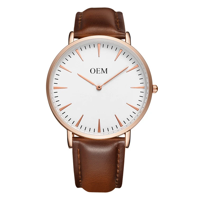 Custom Brand Logo Mens Watches Minimalist Wristwatch Genuine Leather Strap Japan Quartz Movement Watch
Custom Brand Logo Mens Watches Minimalist Wristwatch Genuine Leather Strap Japan Quartz Movement Watch