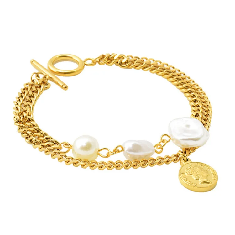 2021 popular designer European and American fashion accessories irregular pearl ladies bracelet
2021 popular designer European and American fashion accessories irregular pearl ladies bracelet