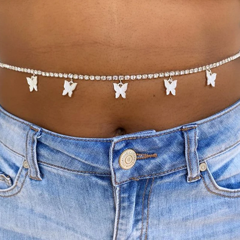 Sexy Bing Butterfly Waist Chain Crystal Belly Chain Women Summer Beach Bikini body chain, 18k gold plated/silver plated
Sexy Bing Butterfly Waist Chain Crystal Belly Chain Women Summer Beach Bikini body chain, 18k gold plated/silver plated