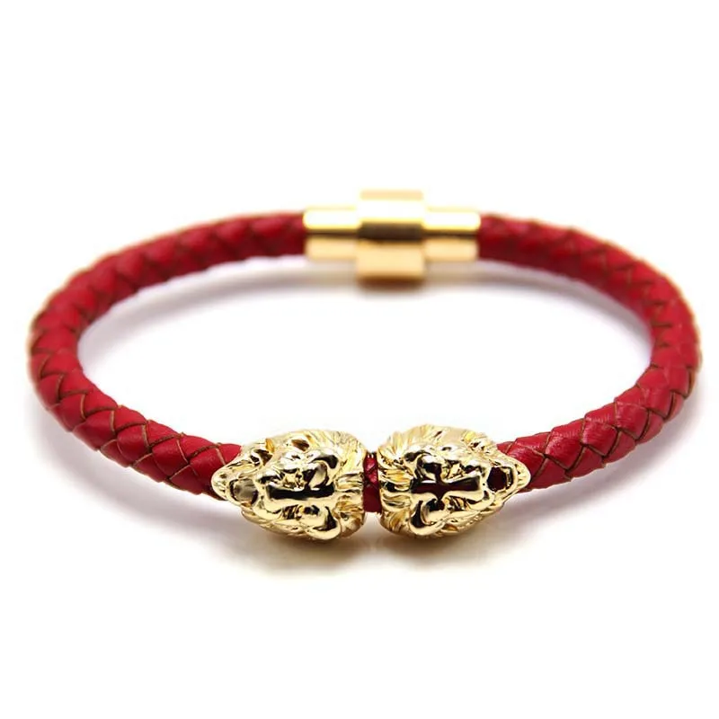 European and American new accessories punk wind head layer leather woven magnetic buckle monkey head men's Bracelet
European and American new accessories punk wind head layer leather woven magnetic buckle monkey head men's Bracelet