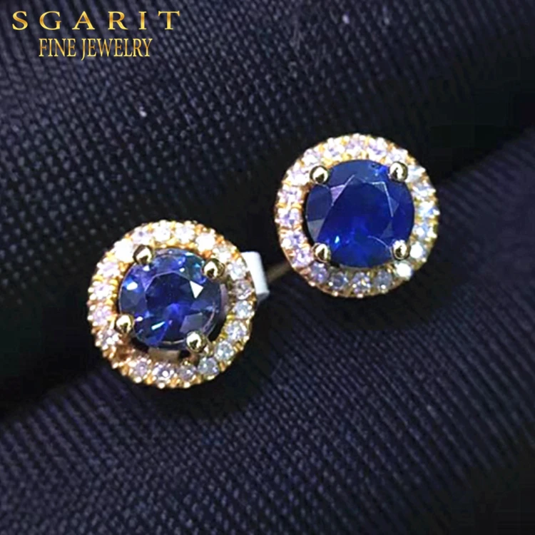 Classic Design Royal Queen Jewelry High Quality 0.55ct Natural Blue Sapphire Earring 18k Gold Stud Earring
Classic Design Royal Queen Jewelry High Quality 0.55ct Natural Blue Sapphire Earring 18k Gold Stud Earring