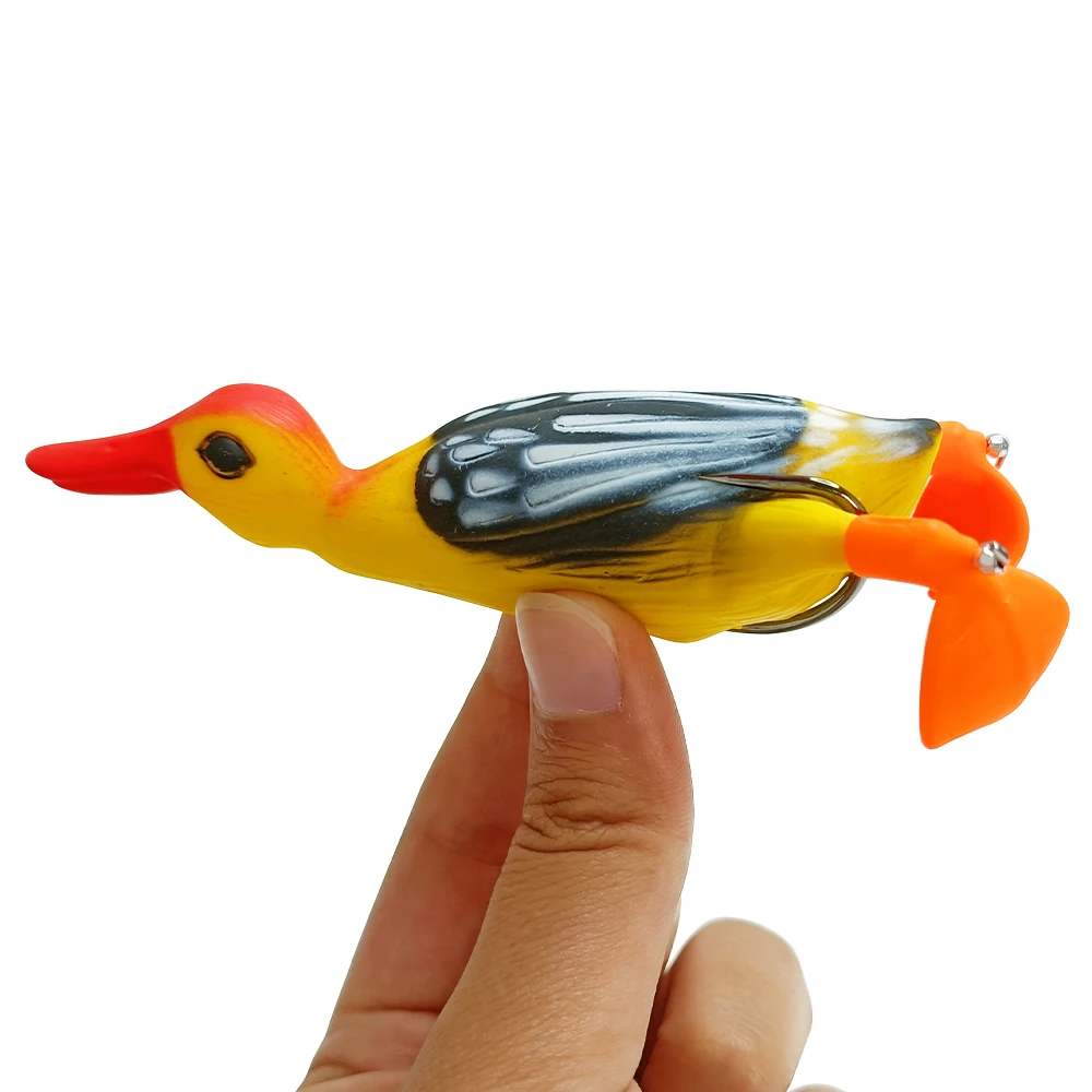 Newbility lifelike artificial 19g silicone duck with 360-degree rotating flipper 3D soft plastic fishing lure
Newbility lifelike artificial 19g silicone duck with 360-degree rotating flipper 3D soft plastic fishing lure