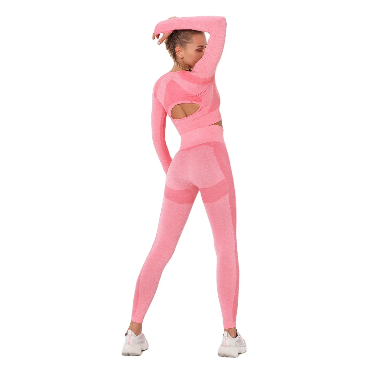 Women Fitness Seamless Yoga Set GYM Cloth Long Sleeve Shirts High Waist Running Workout Pants Set
Women Fitness Seamless Yoga Set GYM Cloth Long Sleeve Shirts High Waist Running Workout Pants Set