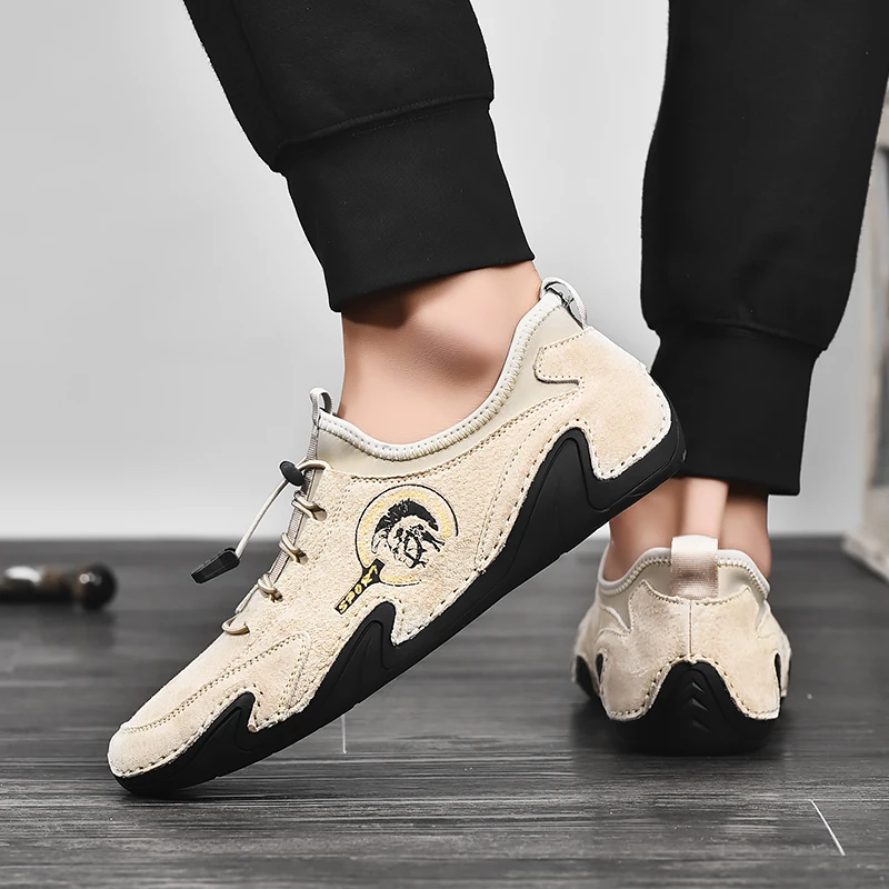 Genuine Leather Men Shoes Casual Luxury Brand ODM Italian Men`s Loafers sneakers Breathable Slip on Plus Size 38-46 Boat Shoes 
Genuine Leather Men Shoes Casual Luxury Brand ODM Italian Men`s Loafers sneakers Breathable Slip on Plus Size 38-46 Boat Shoes