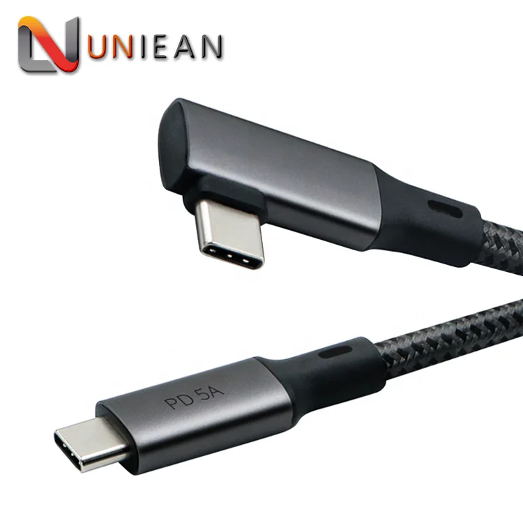 USB 3.0 3.1 3.2 Metal Case 90 Degree Right Angle USB Type C Cable Tipo C VR Headset Link Cable For 0culus Quest
USB 3.0 3.1 3.2 Metal Case 90 Degree Right Angle USB Type C Cable Tipo C VR Headset Link Cable For 0culus Quest