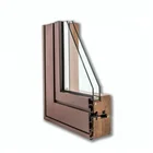 CE Certification Airtight Aluminum Clad Timber Flush Casement Windows