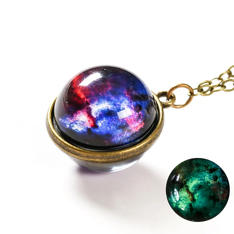 Solar System Necklace Pendant Planet Necklace Galaxy S Double Sided Glass Dome, Golden and silver
Solar System Necklace Pendant Planet Necklace Galaxy S Double Sided Glass Dome, Golden and silver