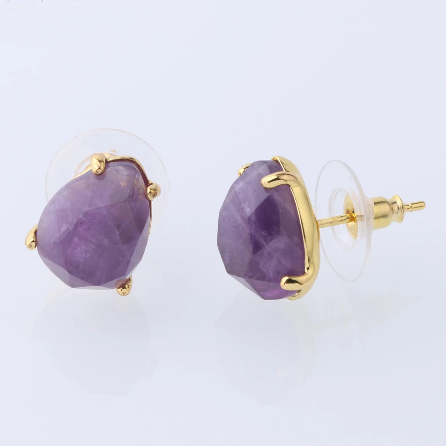 Ladies Trendy Fashion Gold Plated Water Drop Natural Crystal Stone Stud Women Jewelry Earrings
Ladies Trendy Fashion Gold Plated Water Drop Natural Crystal Stone Stud Women Jewelry Earrings