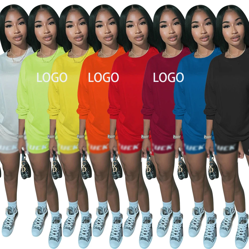 Custom Logo 2 Piece Set Fall Long Sleeve Tops Tshirt Casual Sport Gym Two Piece Short Pants Set Women Clothing Tracksuit, Picture
Custom Logo 2 Piece Set Fall Long Sleeve Tops Tshirt Casual Sport Gym Two Piece Short Pants Set Women Clothing Tracksuit, Picture