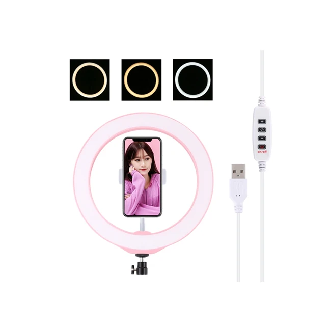 Professional PULUZ 26 cm USB 3 Modes Dimmable LED Photography Pink Portable Phone Ring Light
Professional PULUZ 26 cm USB 3 Modes Dimmable LED Photography Pink Portable Phone Ring Light