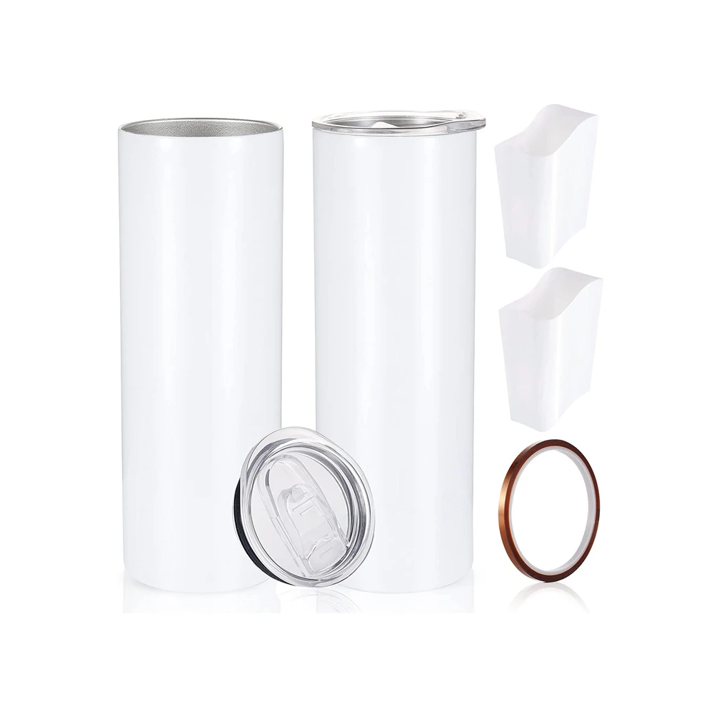 Warehouse in USA 20oz Sublimation blank Straight Skinny Tumblers Stainless Steel Double Wall Water Travel Cups, White sublimation
Warehouse in USA 20oz Sublimation blank Straight Skinny Tumblers Stainless Steel Double Wall Water Travel Cups, White sublimation